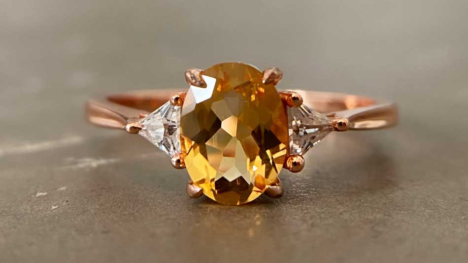 Citrine crystal jewelry