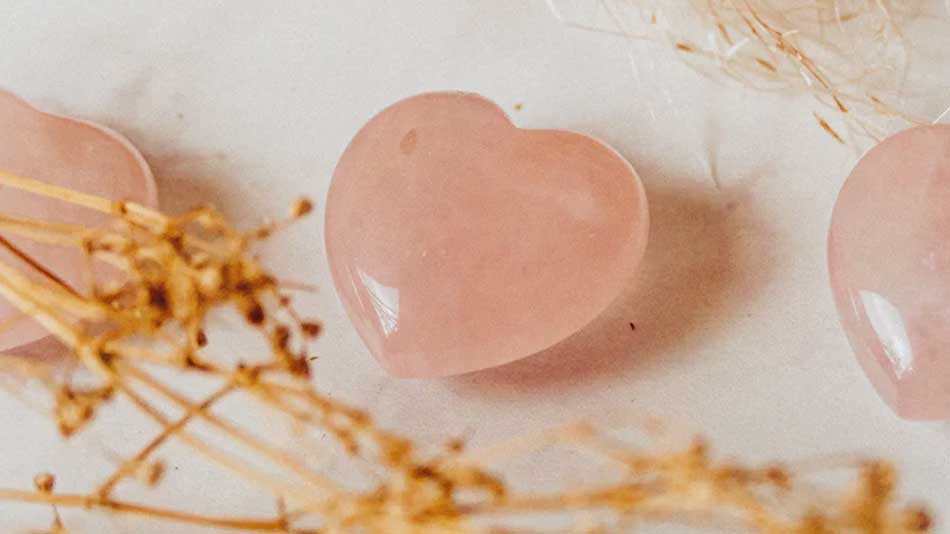 Rose Quartz crystals for self love