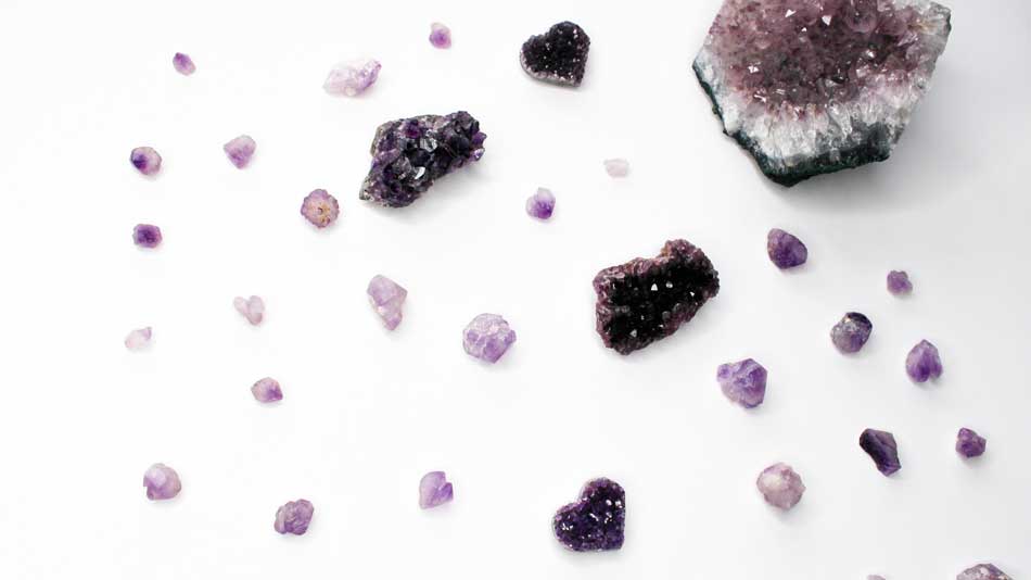 Amethyst crystals for self love