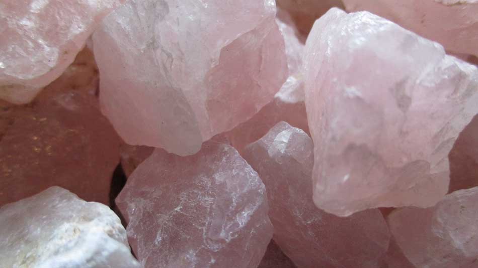 Rose Quartz crystals