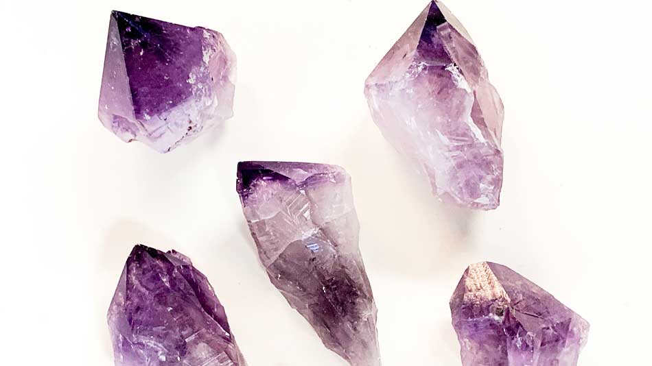 Amethyst crystal points