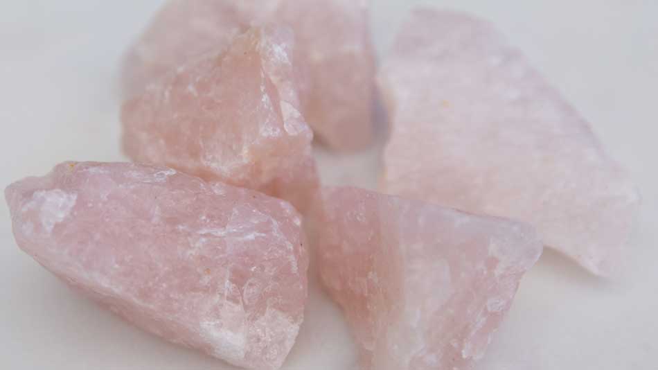 Rose Quartz crystals