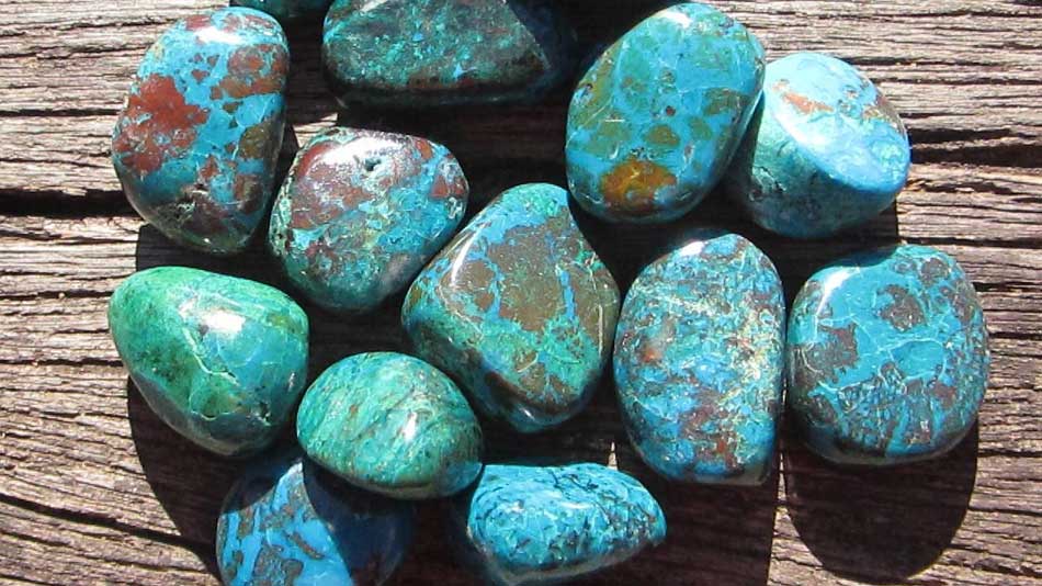 Chrysocolla crystals