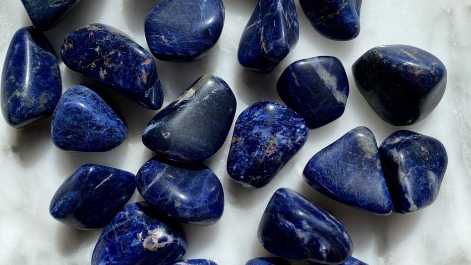 Sodalite crystals