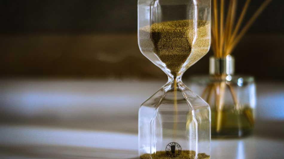 Hourglass representing ones patience