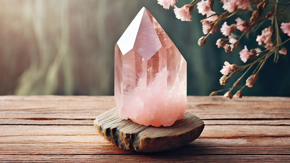 Rose quartz symbolizes the essence of compassion, healing, and unconditional love.