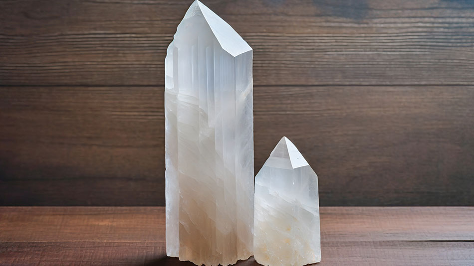 Selenite is revered for its ability to bring clarity of mind, spiritual insight, and a deep sense of peace.